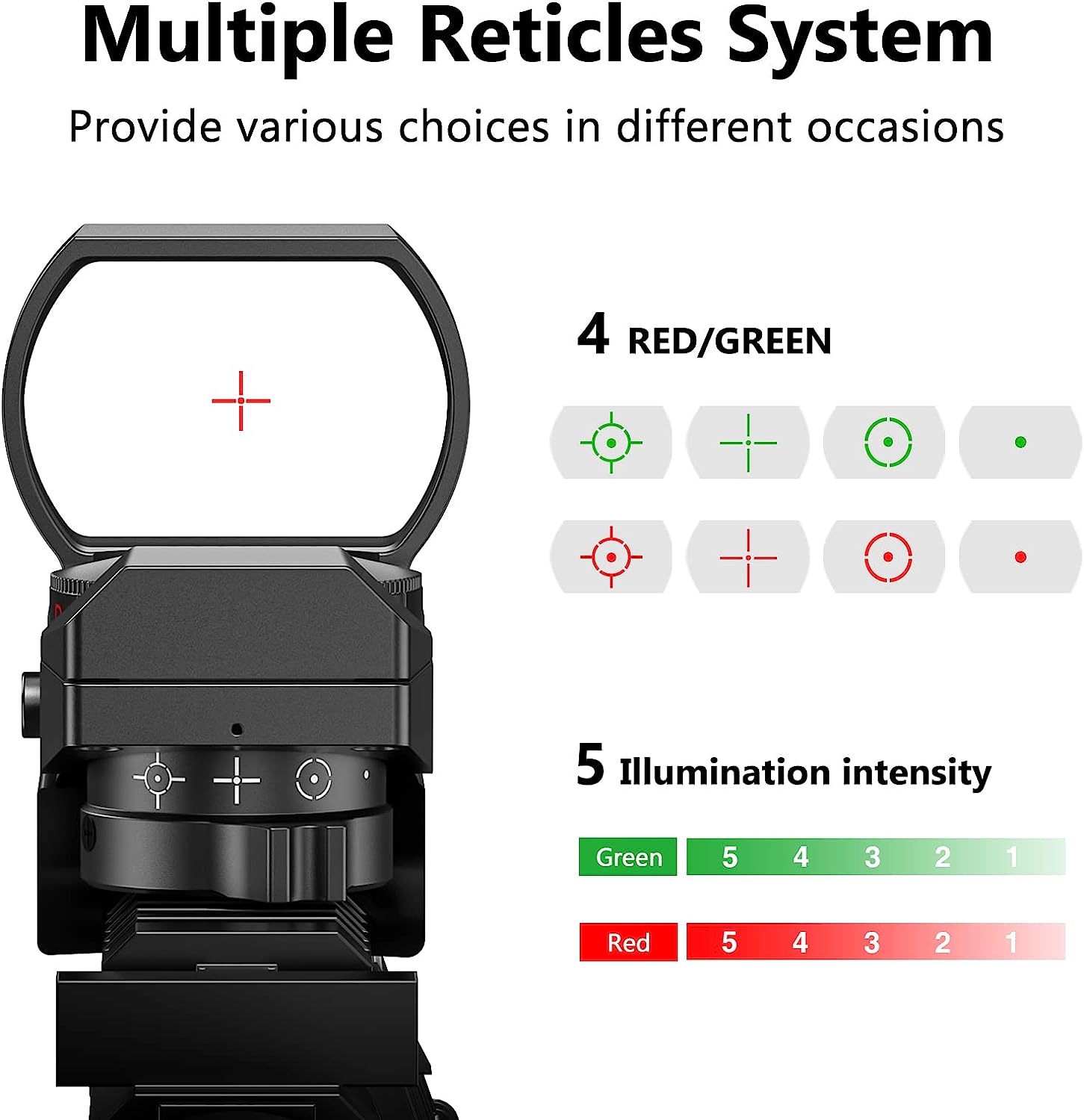 Red and Green Dot Gun Sight Scope