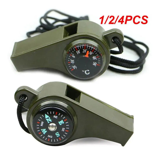 3 in 1 Emergency Survival Whistle Compass Thermometer