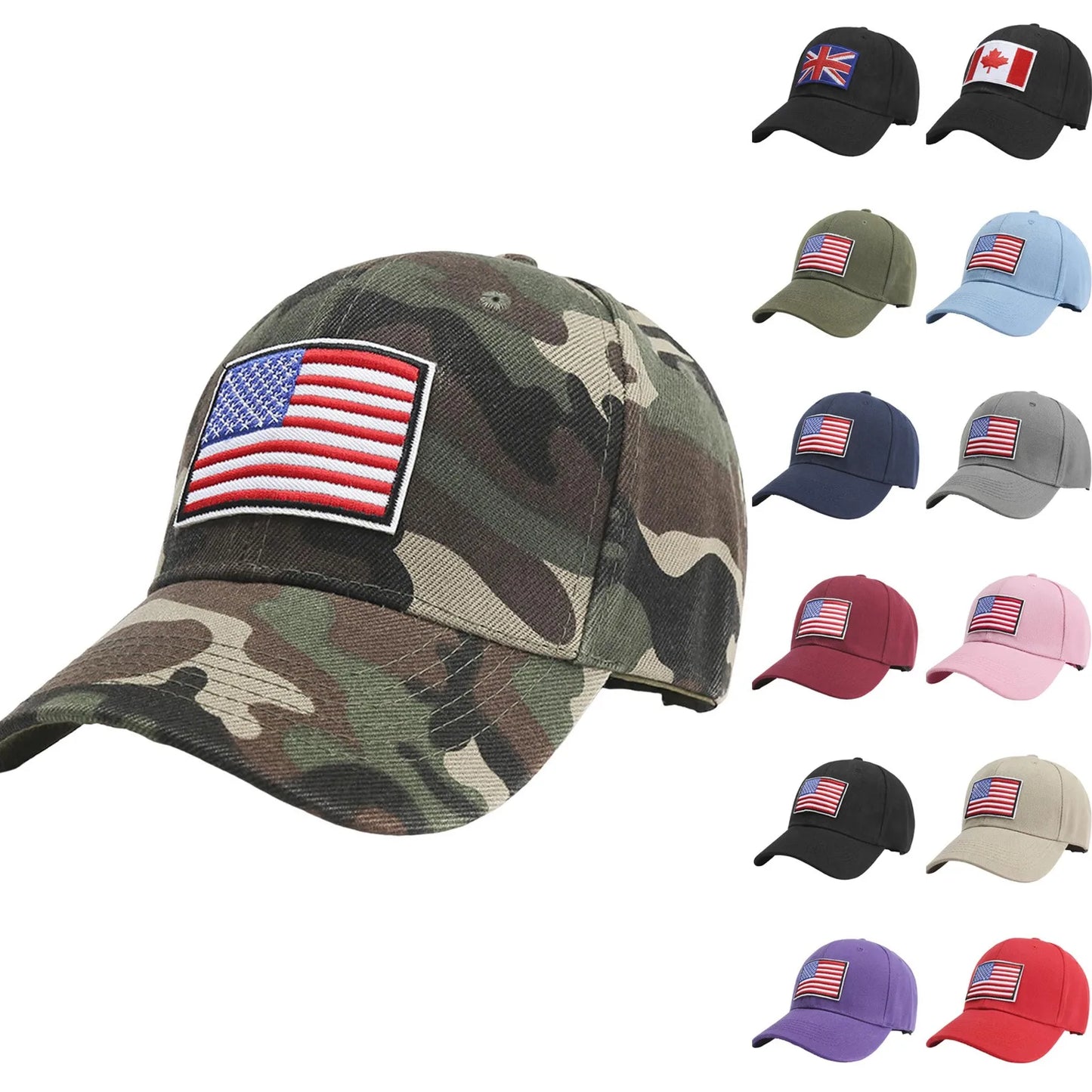 Camo USA Hat