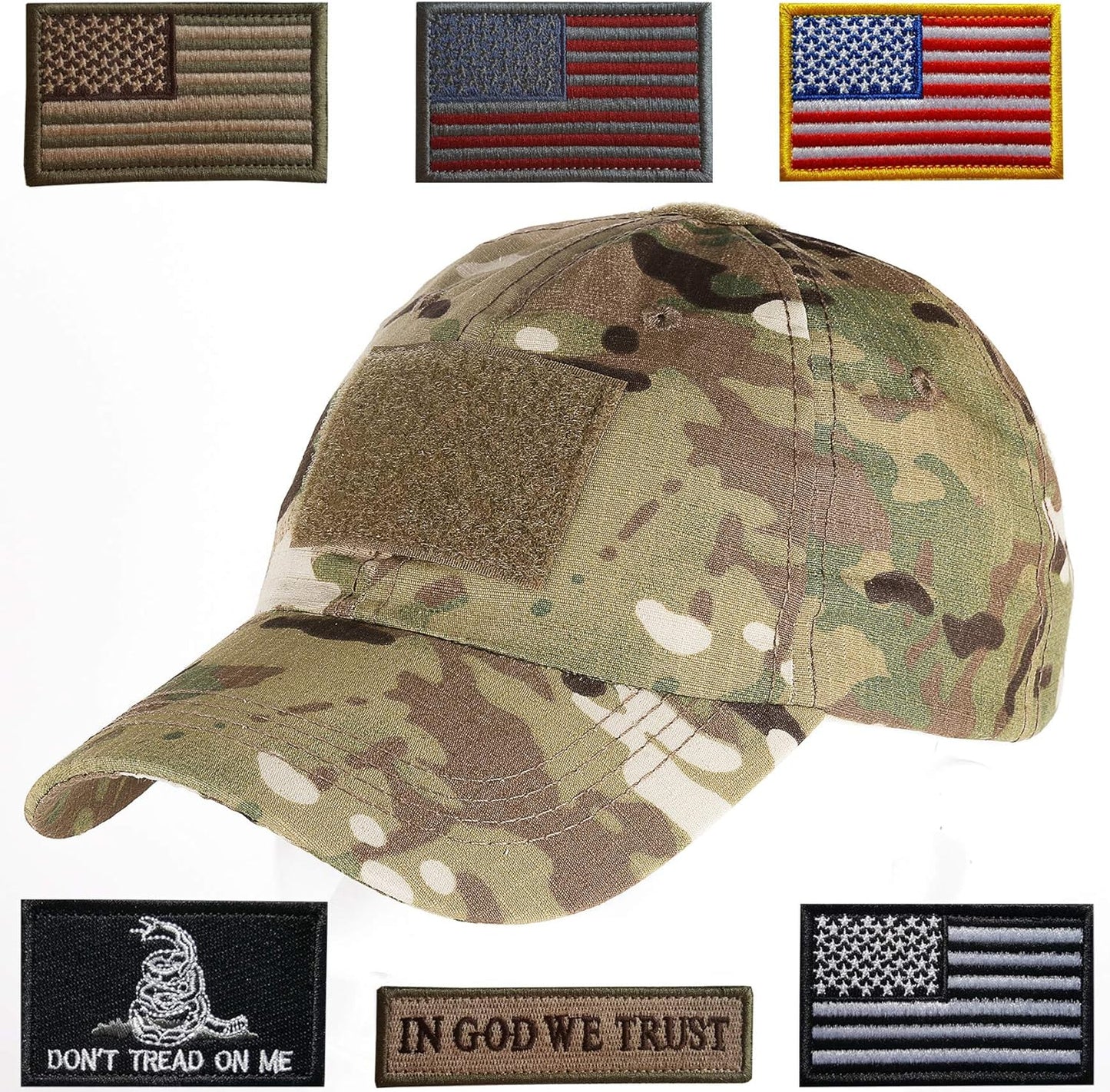 Camo Hat with Patches