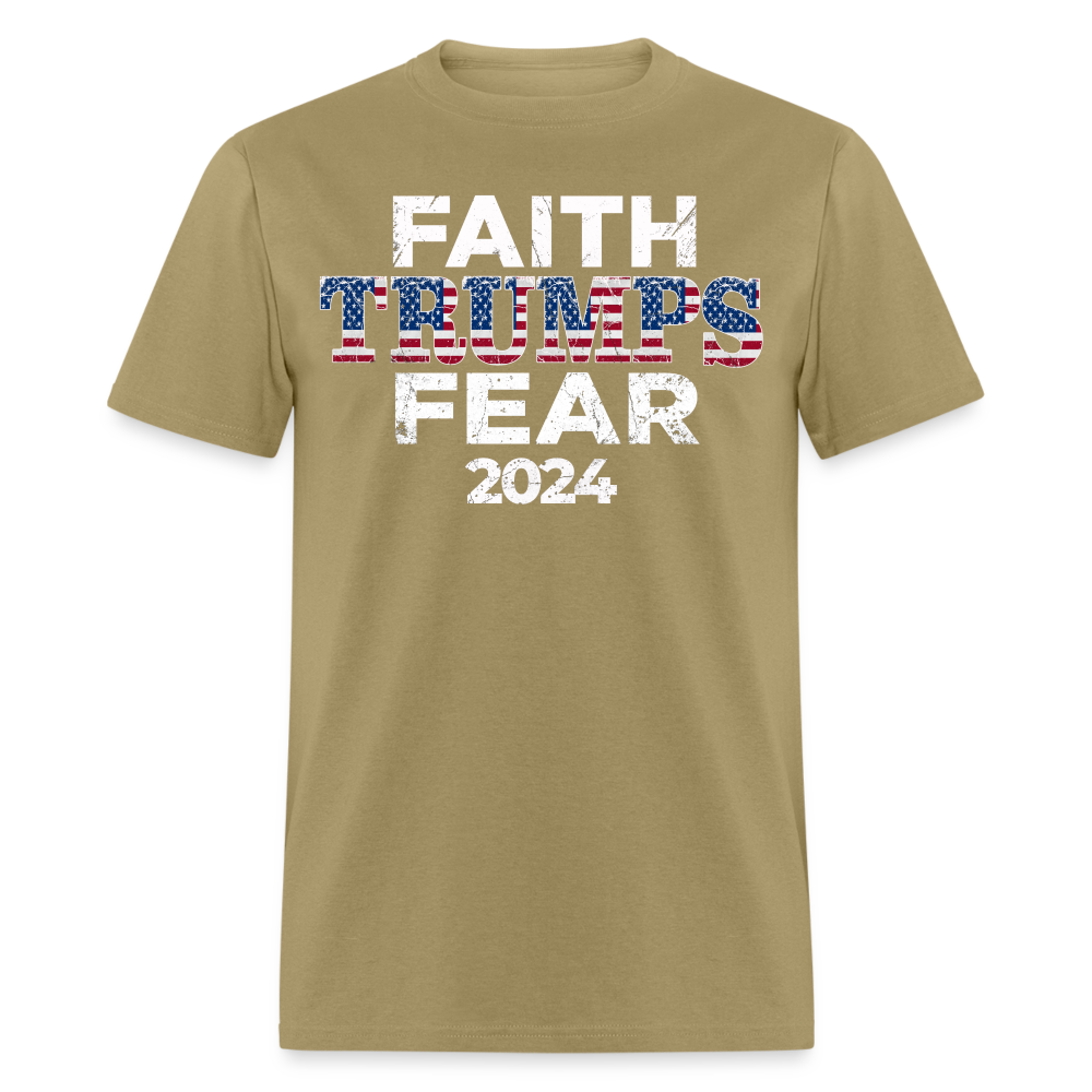 Faith Trumps Fear Unisex T-shirt - khaki