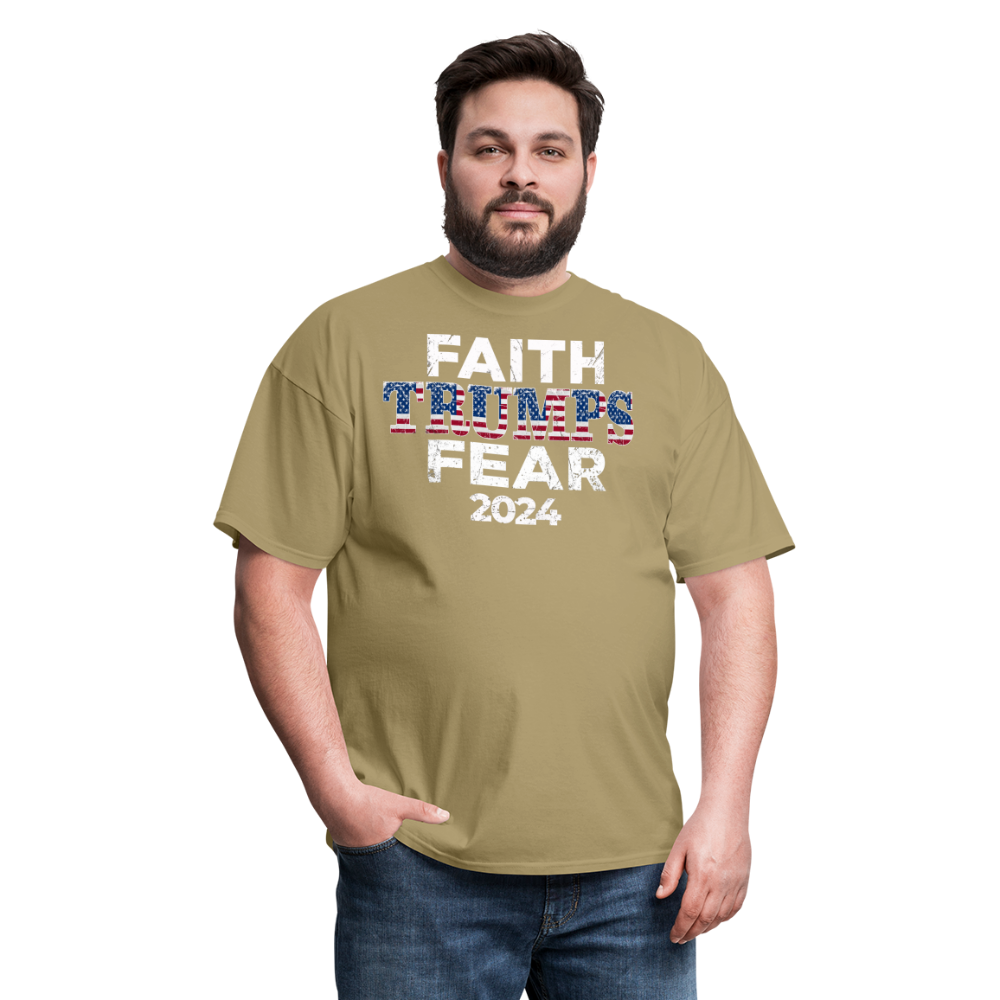 Faith Trumps Fear Unisex T-shirt - khaki