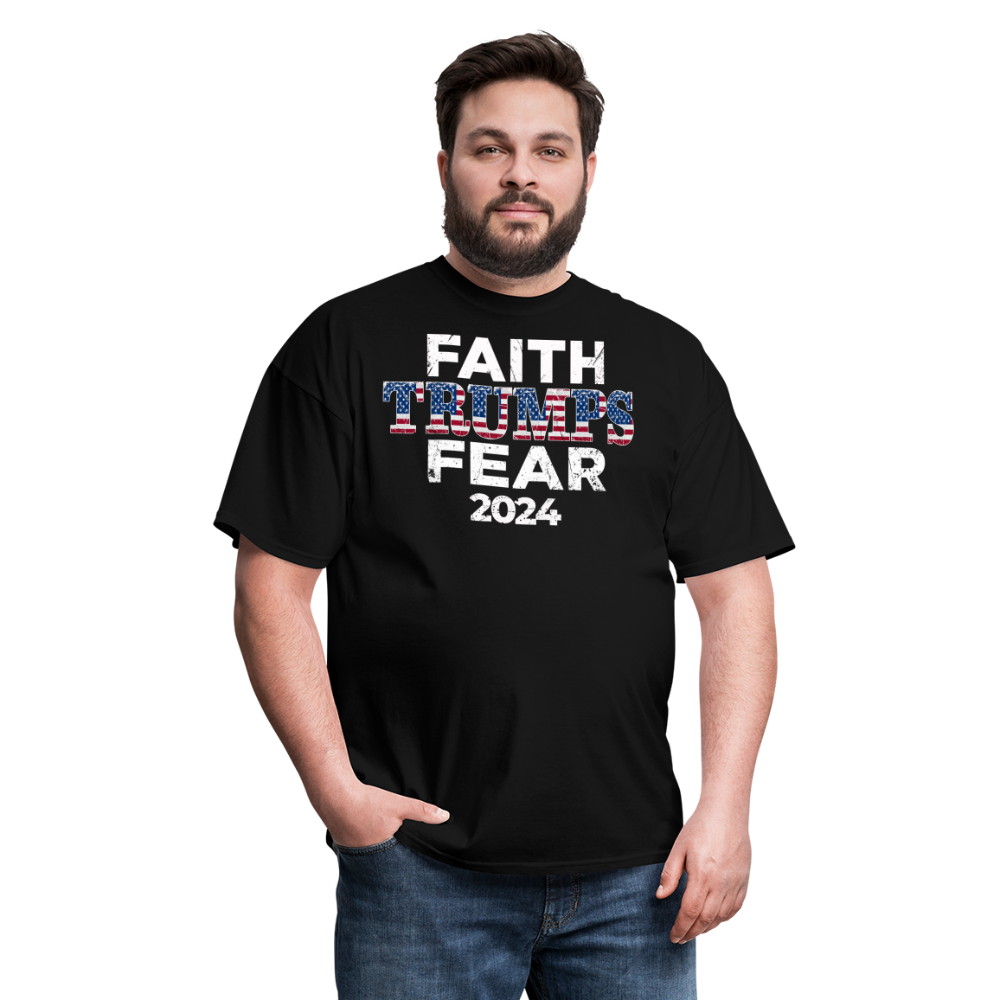 Faith Trumps Fear Unisex T-shirt - black