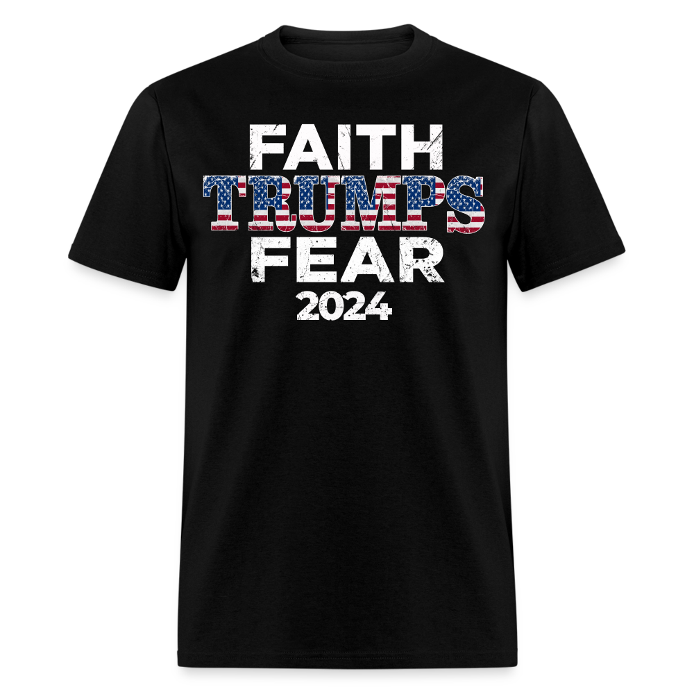 Faith Trumps Fear Unisex T-shirt - black