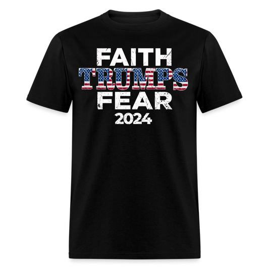 Faith Trumps Fear Unisex T-shirt - black