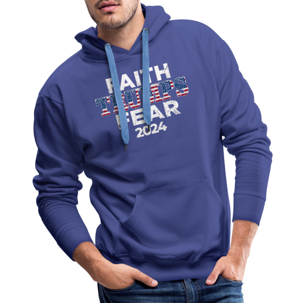 Faith Trumps Fear Premium Hoodie - royal blue