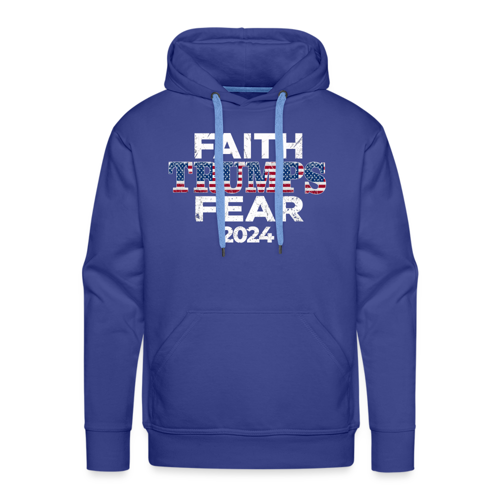 Faith Trumps Fear Premium Hoodie - royal blue