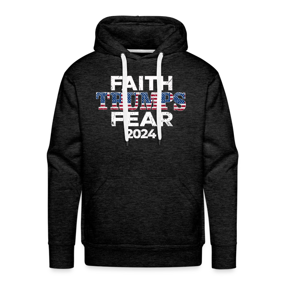 Faith Trumps Fear Premium Hoodie - charcoal grey