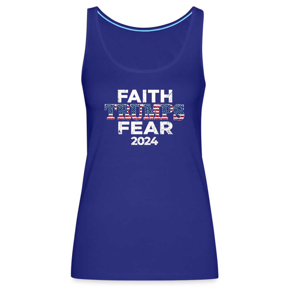 Faith Trumps Fear Women’s Tank Top - royal blue