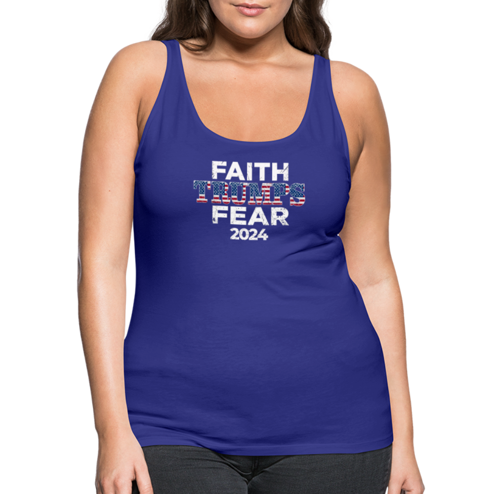 Faith Trumps Fear Women’s Tank Top - royal blue