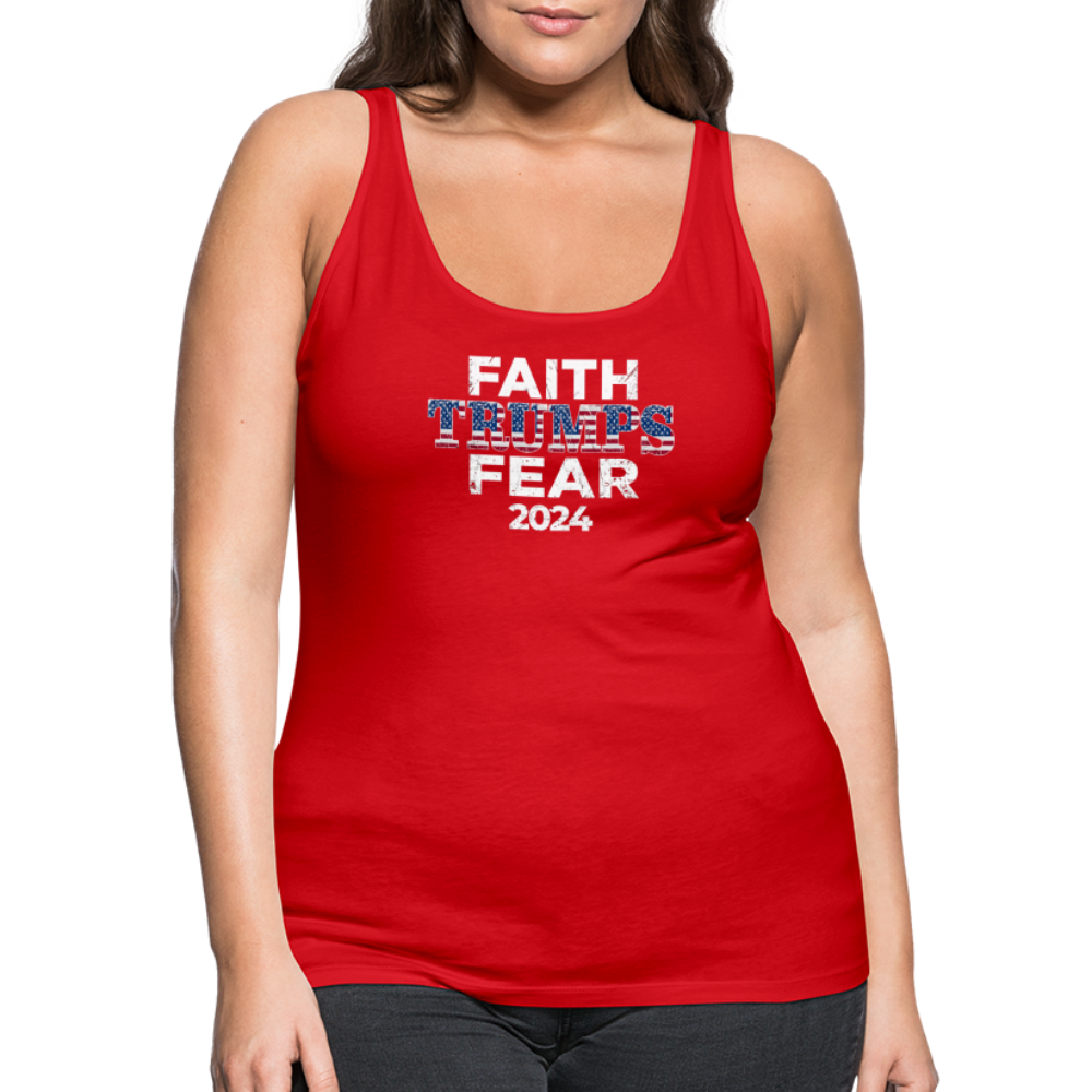 Faith Trumps Fear Women’s Tank Top - red