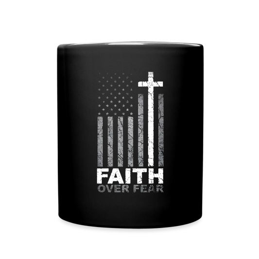 Faith Over Fear Mug - black