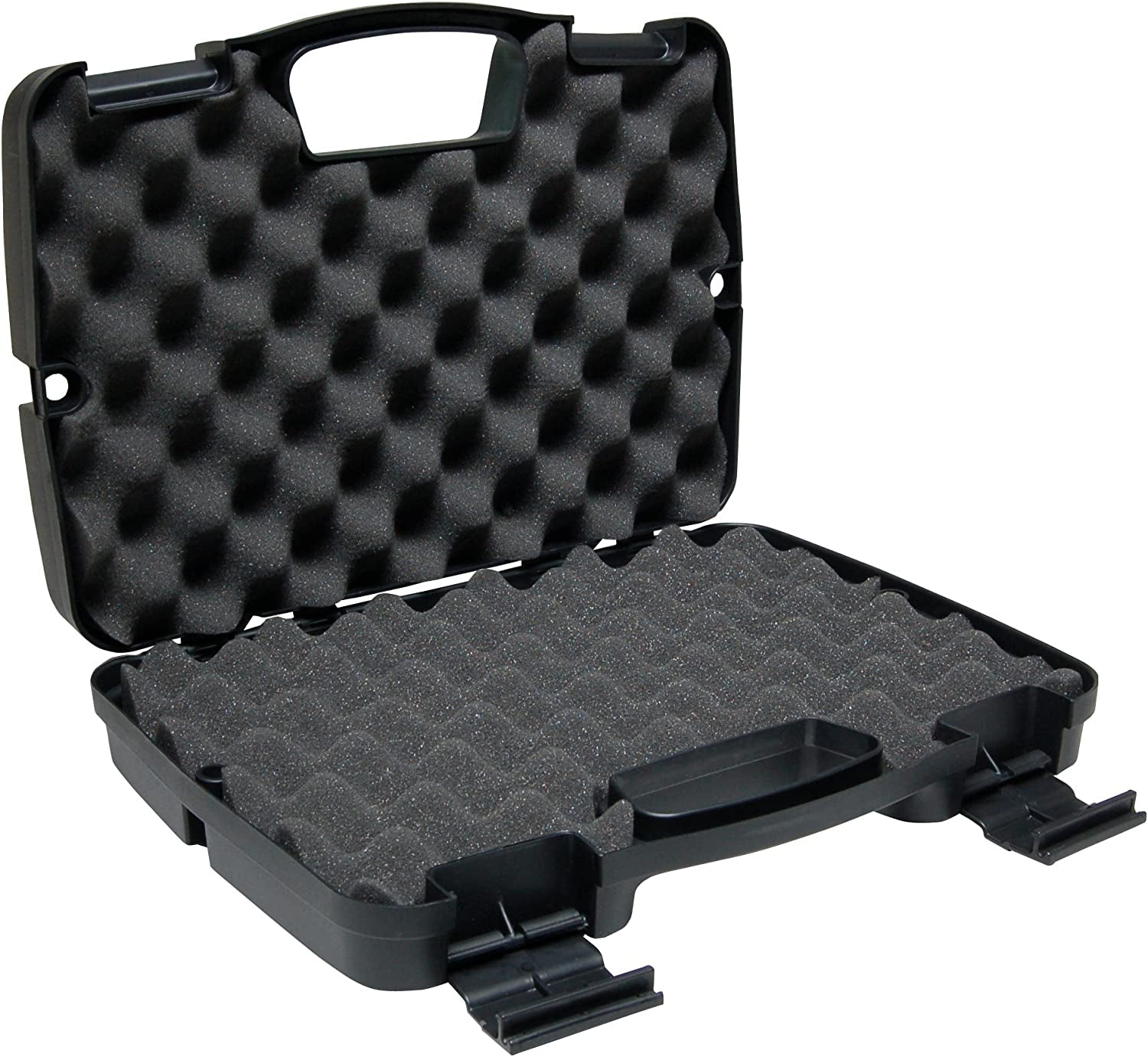 Gun Guard SE Series Single Scoped Pistol Case with Padlock Tabs and Protective Foam Padding, Black, Hard Pistol Case with Steel Hinge Pins